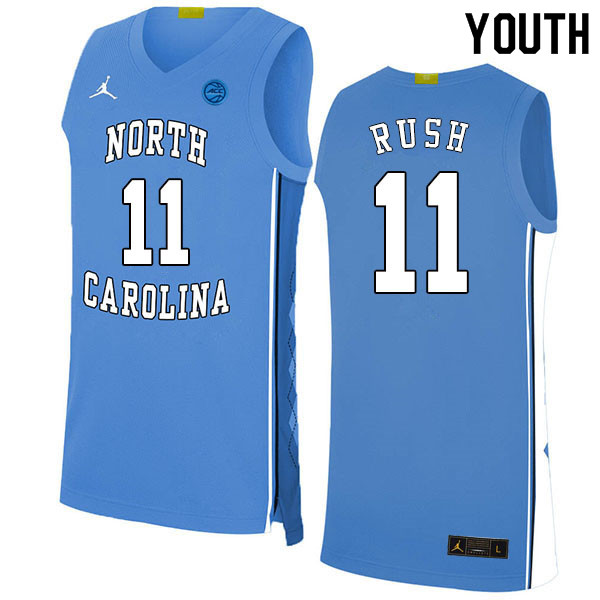 2020 Youth #11 Shea Rush North Carolina Tar Heels College Basketball Jerseys Sale-Blue